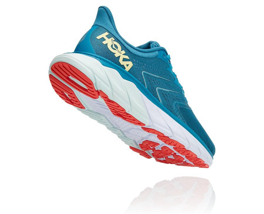 Running Shoes Womens - Hoka One One Arahi 5 - Blue/White - KXCOWDV-36